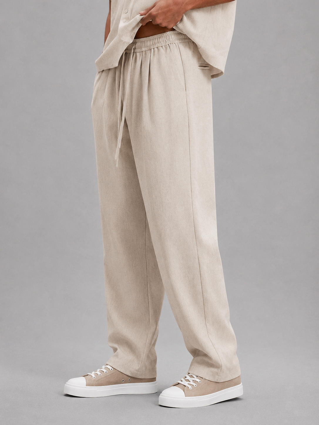 Ensemble croise en LIN – Beige Crème - Tendance été 2026