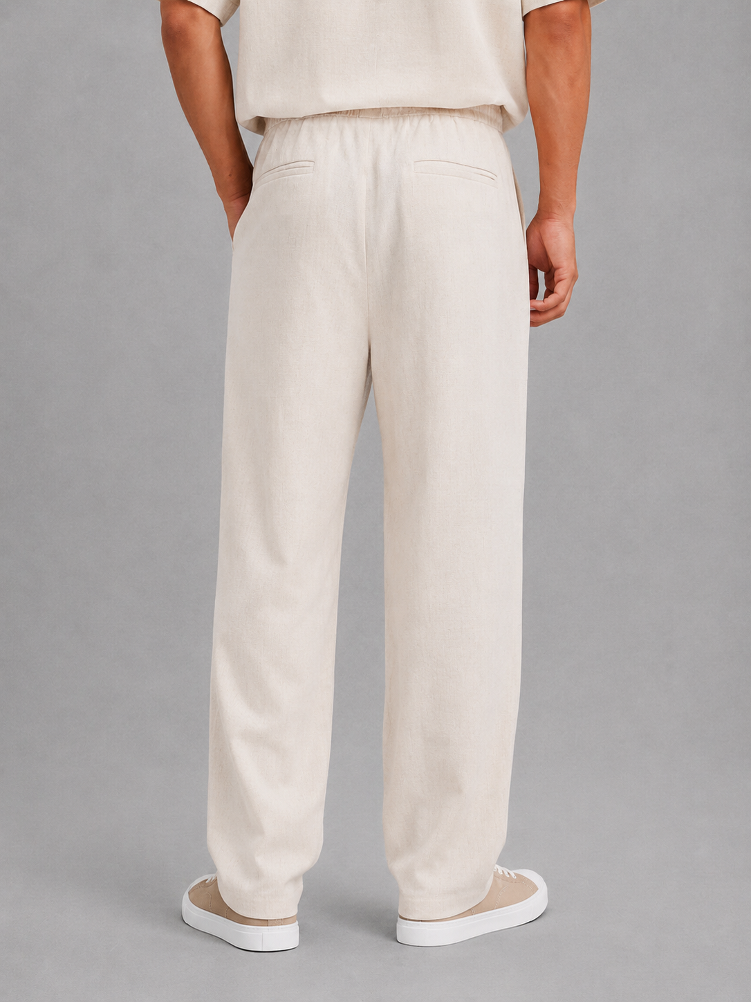Ensemble croise  en LIN  – Beige Crème - Tendance été 2026