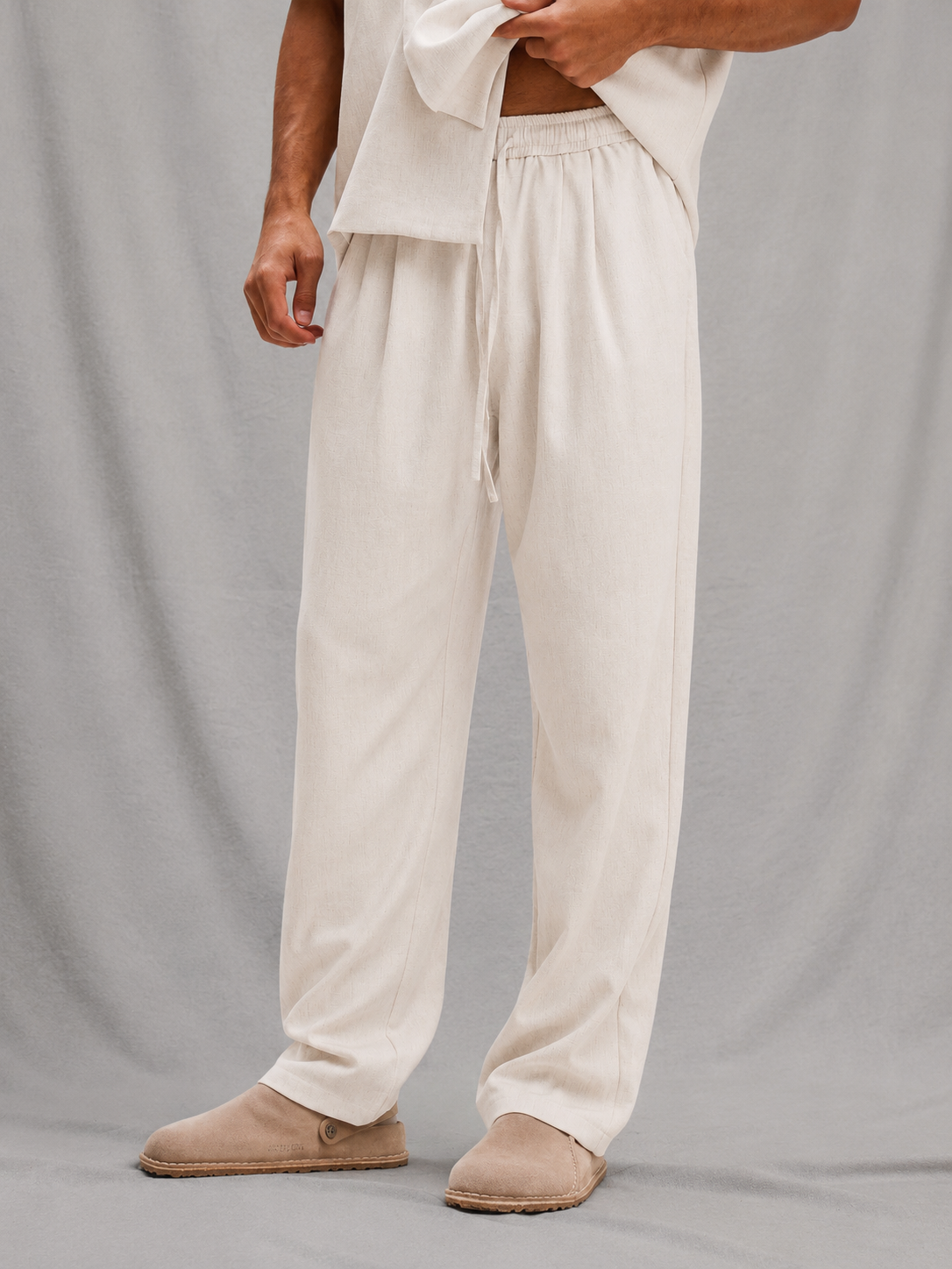 Ensemble croise  en LIN  – Beige Crème - Tendance été 2026