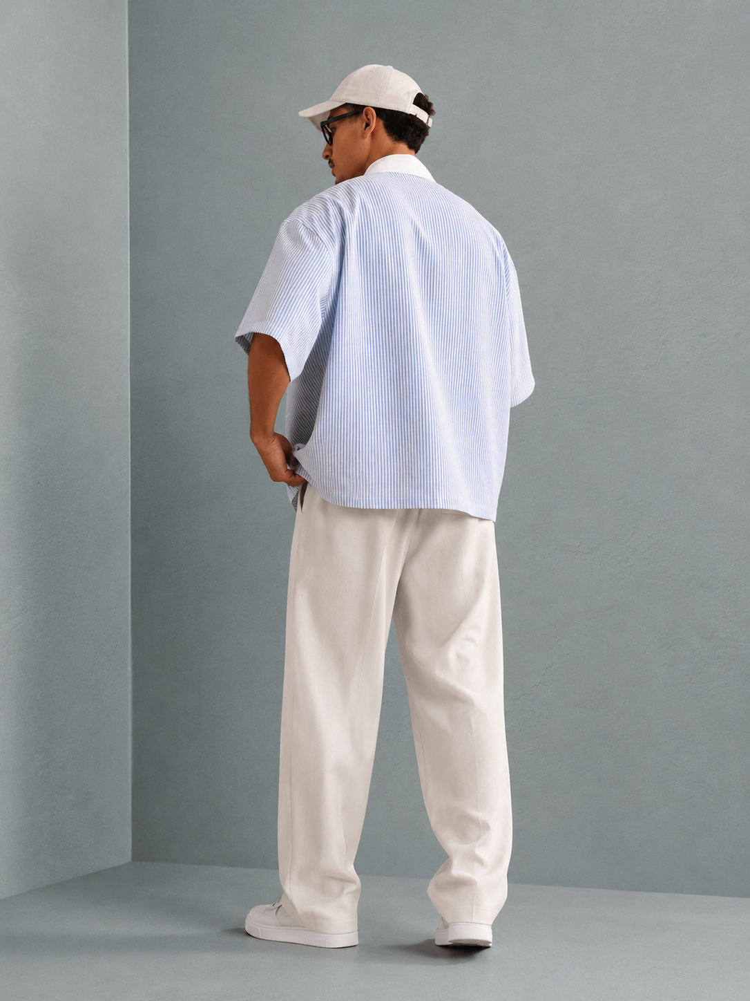 Polo homme à rayures avec fermeture zip